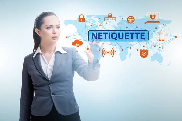 Concept Etiquette Netiquette — Stockfoto
