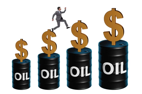 Businessman Oil Prices Concept — Stockfoto
