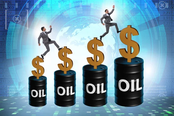 Businessman Oil Prices Concept — Foto Stock