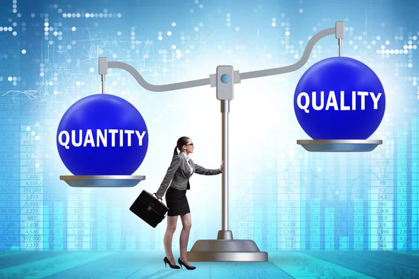 Concept Trade Quality Quantity — Fotografia de Stock