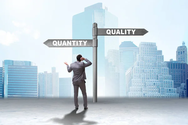 Concept Trade Quality Quantity — Stock fotografie