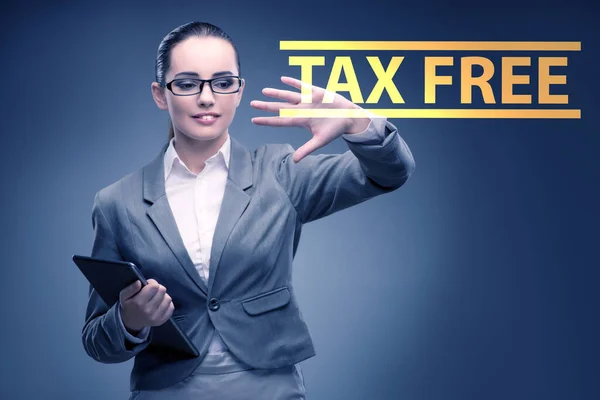 Tax Free Shopping Concept Businesswoman — Stock Fotó