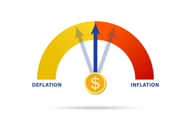 Inflace Podnikatelský Koncept Deflace — Stock fotografie