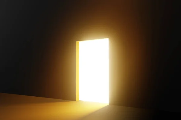 Hinterleuchtete Tür Mit Dem Licht Das Von Hinten Kommt — Stockfoto