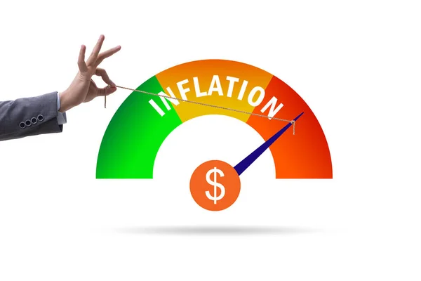 Empresario Concepto Alta Inflación —  Fotos de Stock