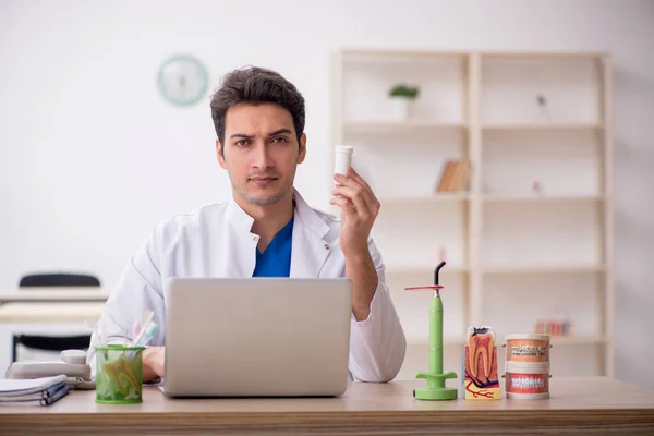 stock image Young dentist working at the hospital