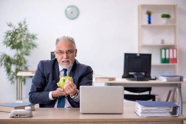 stock image Old businessman employee in retirement concept