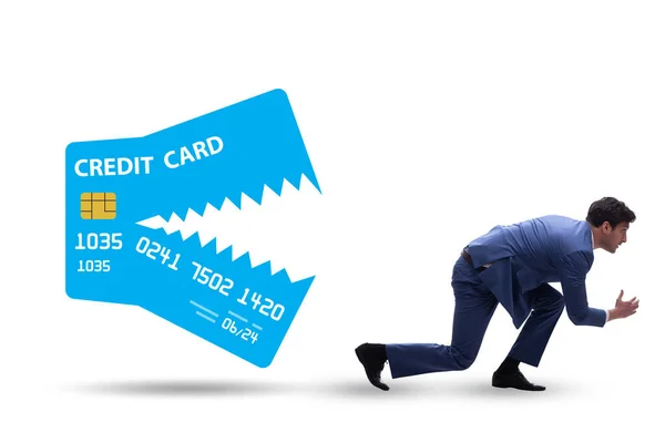 Businessman Credit Card Debt Concept — 图库照片