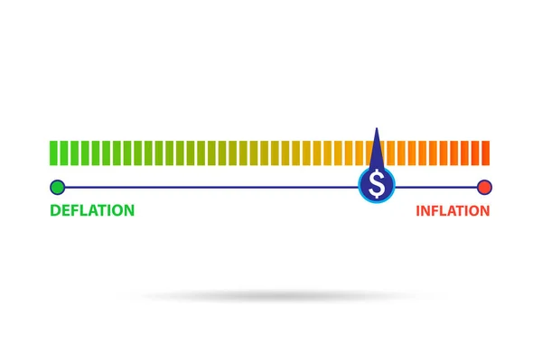 Inflation Und Das Geschäftskonzept Deflation — Stockfoto
