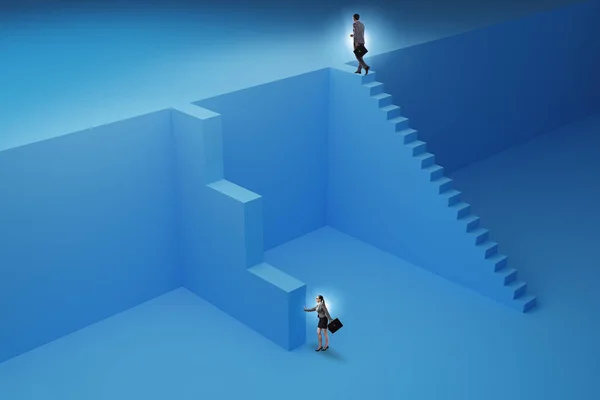 Gender Inequality Career Ladder Concept — Stock Photo, Image