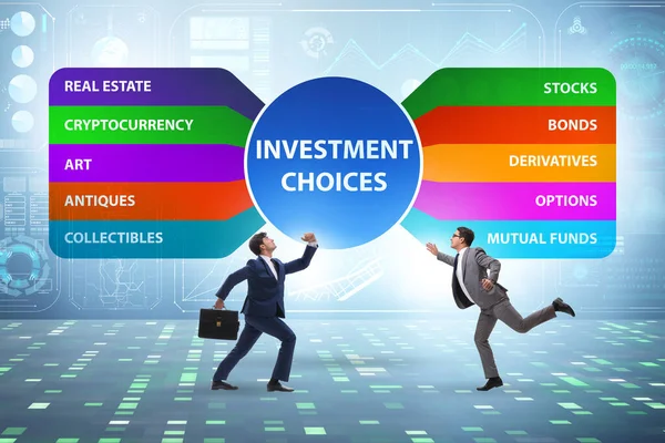 Concept Various Financial Investment Options — Fotografia de Stock