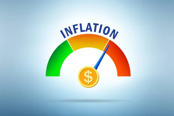 Концепция Высокой Инфляции Счетчиком — стоковое фото