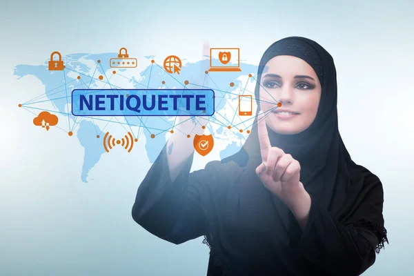Concept Etiquette Netiquette — Stock Photo, Image