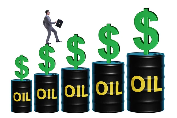 Businessman Oil Prices Concept — Photo