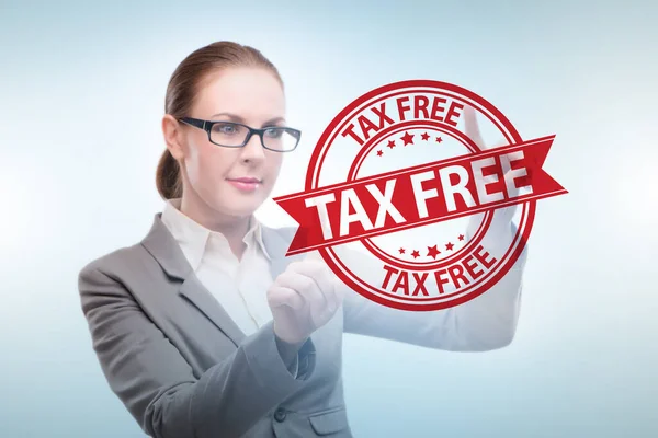 Tax Free Shopping Concept Businesswoman — Fotografia de Stock