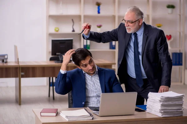 Two Colleagues Working Office — Stock Photo, Image