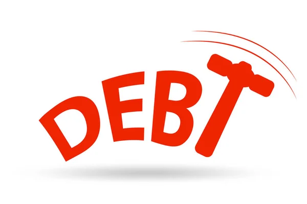 手紙と重い負債の概念 — ストック写真