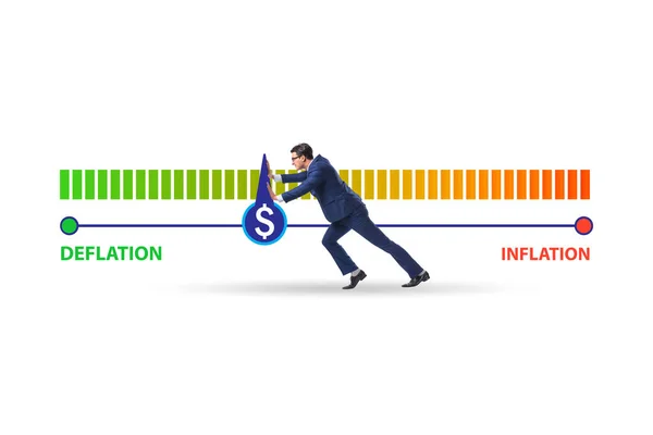 Инфляция Дефляция Бизнес Концепции — стоковое фото