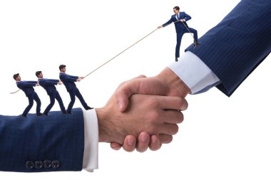 Concept of the teamwork and mutual support