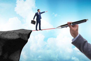 İş adamı için el yapımı köprü.