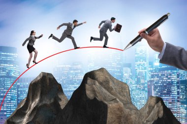 İş adamları için el çizimi köprüsü