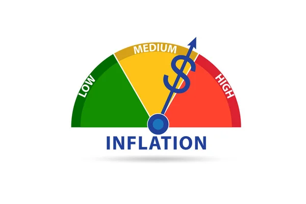 Concept Forte Inflation Avec Compteur — Photo