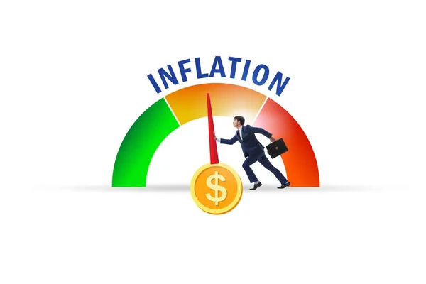 Empresário Alta Inflação Conceito — Fotografia de Stock