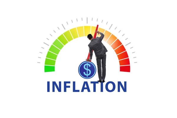 Empresário Alta Inflação Conceito — Fotografia de Stock