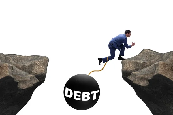 Koncepcja Zadłużenia Pożyczki Przedsiębiorcą — Zdjęcie stockowe