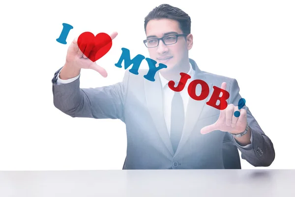 Love Job Concept Businessman — Stockfoto