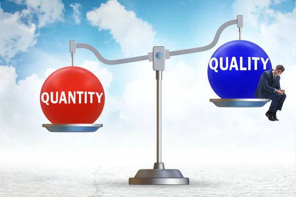Concept Trade Quality Quantity – stockfoto