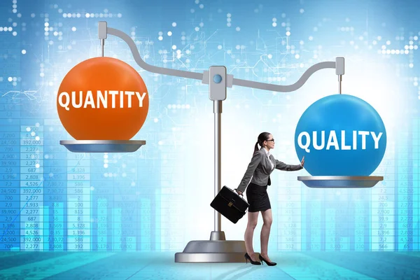 Concept Trade Quality Quantity — Zdjęcie stockowe