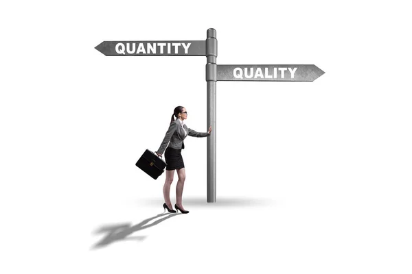 Concept Trade Quality Quantity — Zdjęcie stockowe
