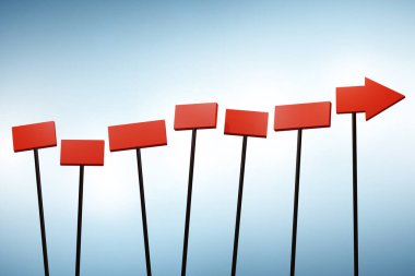 Çubuklarda bloklar olan büyüme kavramı