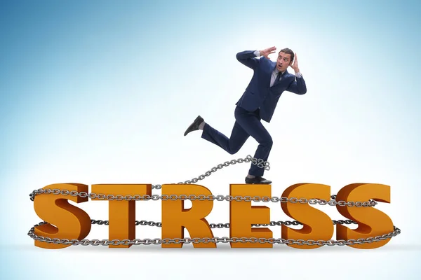 Concepto Estrés Relacionado Con Trabajo Con Empresario —  Fotos de Stock