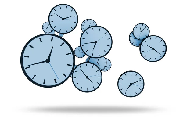 Concepto Gestión Del Tiempo Con Los Relojes —  Fotos de Stock