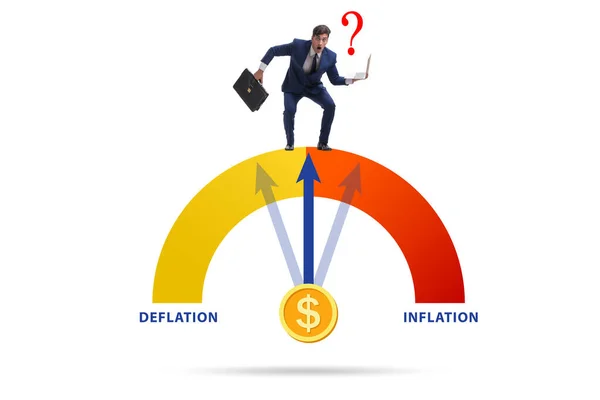 Infláció Deflációs Üzleti Koncepció — Stock Fotó