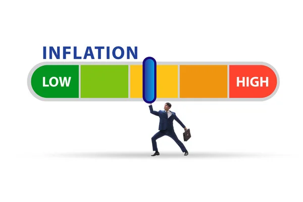 Empresario Concepto Alta Inflación — Foto de Stock