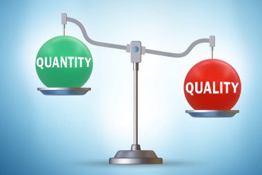 Concept of trade-off between quality and the quantity