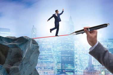 İş adamı için el yapımı köprü.