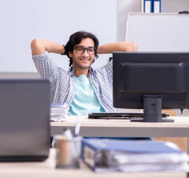 The it specialist working in the office