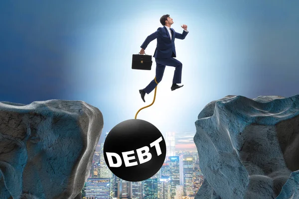 Концепция Задолженности Кредита Предпринимателем — стоковое фото