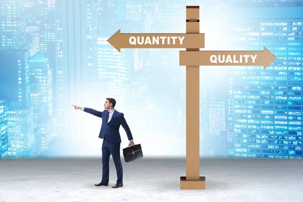 Concept Trade Quality Quantity — Stock fotografie