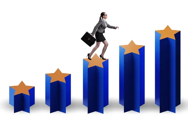 Concept Growing Satisfaction Levels Stars — Stock Photo, Image
