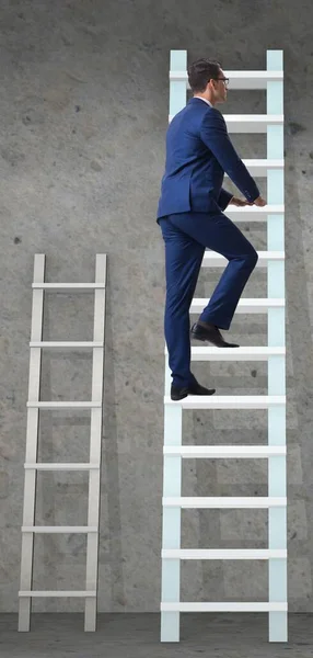 Concepto Progresión Profesional Con Varias Escaleras — Foto de Stock