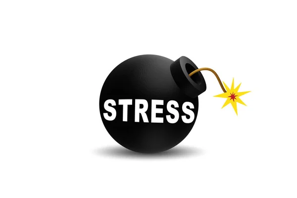 Stressz Koncepció Robbanó Bombával — Stock Fotó