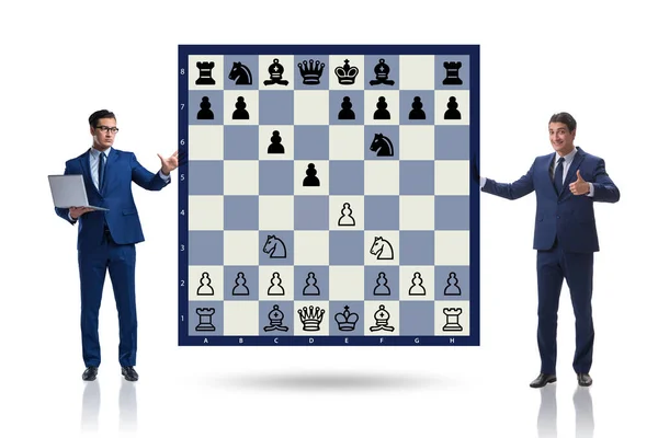 Business People Playing Chess Board — Stock Photo, Image
