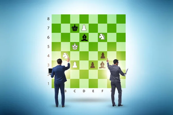 Business People Playing Chess Board — Stock Photo, Image