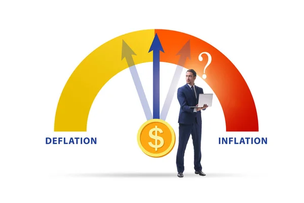Infláció Deflációs Üzleti Koncepció — Stock Fotó