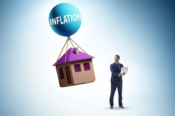 Концепция Инфляции Цен Жилье — стоковое фото